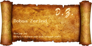 Dobsa Zerind névjegykártya